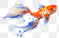 PNG Goldfish animal underwater aquarium. AI generated Image by rawpixel.