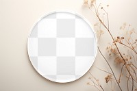 Realistic plate png transparent mockup