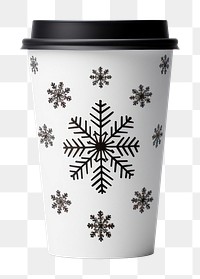 PNG Cup snowflake coffee mug. AI generated Image by rawpixel.