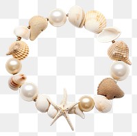 PNG Seashell necklace bracelet jewelry. 