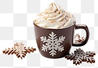 PNG Cup snowflake chocolate dessert. 