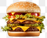 PNG Cheese burger food hamburger. AI generated Image by rawpixel.