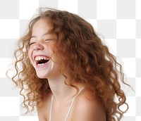 PNG Laughing adult dreadlocks hairstyle. 