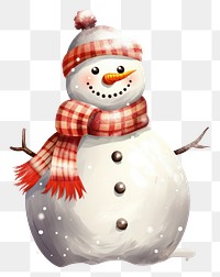 PNG Snowman winter white transparent background. AI generated Image by rawpixel.