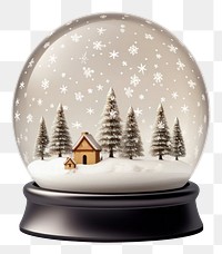 PNG Christmas light globe snow