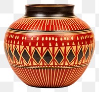 PNG Pottery vase earthenware container. 