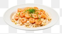 PNG Plate shrimp pasta food. 