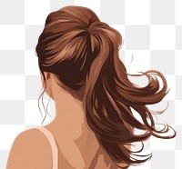 PNG Ponytail portrait adult woman. 