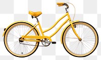 PNG Bicycle vehicle yellow wheel transparent background