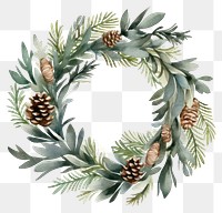 PNG Wreath christmas plant white background