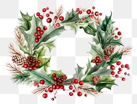 PNG Wreath christmas pattern plant. 