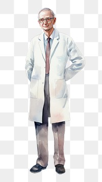 PNG Overcoat adult scientist physician. 