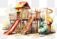 PNG Playground architecture outdoors white background. AI generated Image by rawpixel.