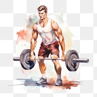 PNG Sports adult gym weightlifting. AI generated Image by rawpixel.