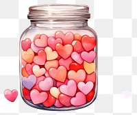 PNG Jar heart candy white background. AI generated Image by rawpixel.