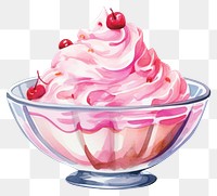 PNG Cream dessert sundae food. AI generated Image by rawpixel.