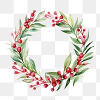 PNG Wreath plant white background celebration. 