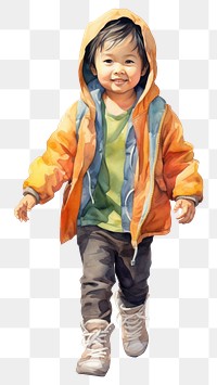 PNG Portrait footwear toddler jacket. AI generated Image by rawpixel.