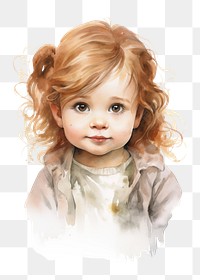 PNG Portrait toddler doll baby. AI generated Image by rawpixel.