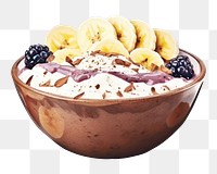 PNG Banana dessert fruit cream. AI generated Image by rawpixel.