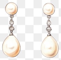 PNG Jewelry earring pearl accessories. 