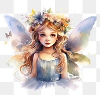 PNG Portrait fairy angel child. 