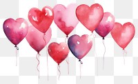 PNG Balloon heart white background celebration. 