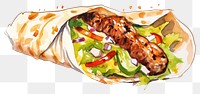 PNG Food seafood bread kebab. AI generated Image by rawpixel.