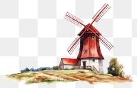 PNG Outdoors windmill architecture agriculture. AI generated Image by rawpixel.