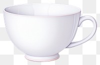 PNG Cup porcelain drink mug, digital paint illustration.