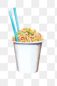 Chopsticks spaghetti noodle pasta. 