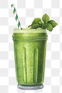 PNG Refreshing green smoothie drink.