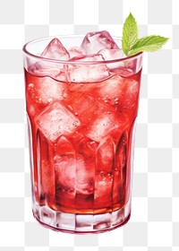 PNG Drink cocktail mojito fruit, digital paint illustration. AI generated image