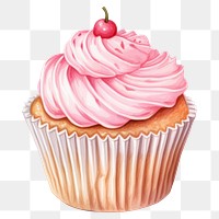 Cupcake dessert icing cream. 