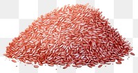 PNG Rice food red white background, digital paint illustration. AI generated image