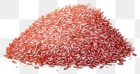 PNG Rice food red white background, digital paint illustration.