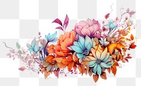 PNG Flower art pattern plant transparent background