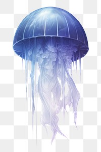 Jellyfish invertebrate underwater tentacle. AI generated Image by rawpixel.