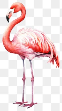 PNG Flamingo animal bird white background