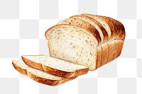 PNG Bread food white background sourdough. AI generated Image by rawpixel.