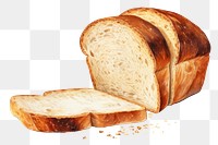 PNG Bread food white background sourdough. AI generated Image by rawpixel.