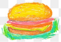 PNG Painting burger food art. 