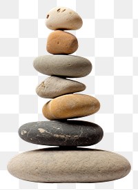 PNG Pebble rock zen-like balance. 