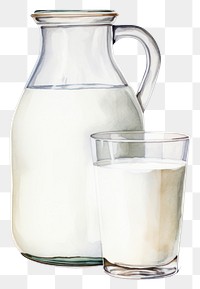 PNG Milk glass drink dairy. 