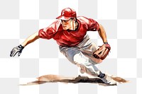 PNG Baseball athlete sports adult. AI generated Image by rawpixel.