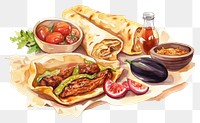 PNG Food bread lunch paper. AI generated Image by rawpixel.