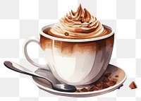 PNG Chocolate dessert coffee saucer. AI generated Image by rawpixel.