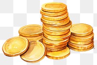 PNG Gold money coin investment. 