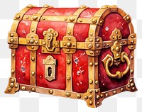 PNG Treasure box container suitcase. 