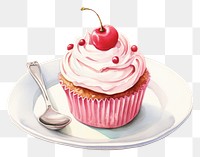 PNG Cupcake plate dessert cream. 